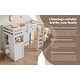 preview thumbnail 8 of 21, Twin Pinewood Loft Bed with Storage Shelves Wardrobe and Ladder