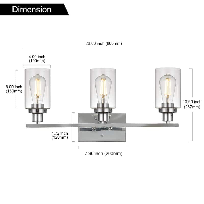 Modern Bathroom Lights Fixture 3-Lights Vanity Lighting