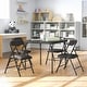 preview thumbnail 25 of 36, Kids 5-Piece Classroom Folding Table and Chairs Set Black
