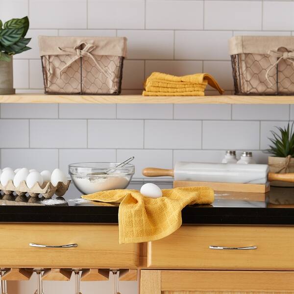 Lowest Price: KitchenAid Albany Kitchen Towel 4-Pack Set, Cotton,  Aqua/White, 16x26