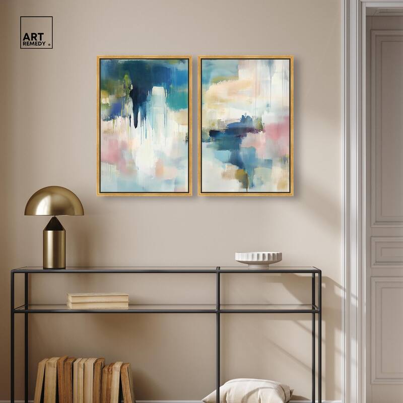 Pale Periwinkle II Canvas Set of 2 by Art Remedy