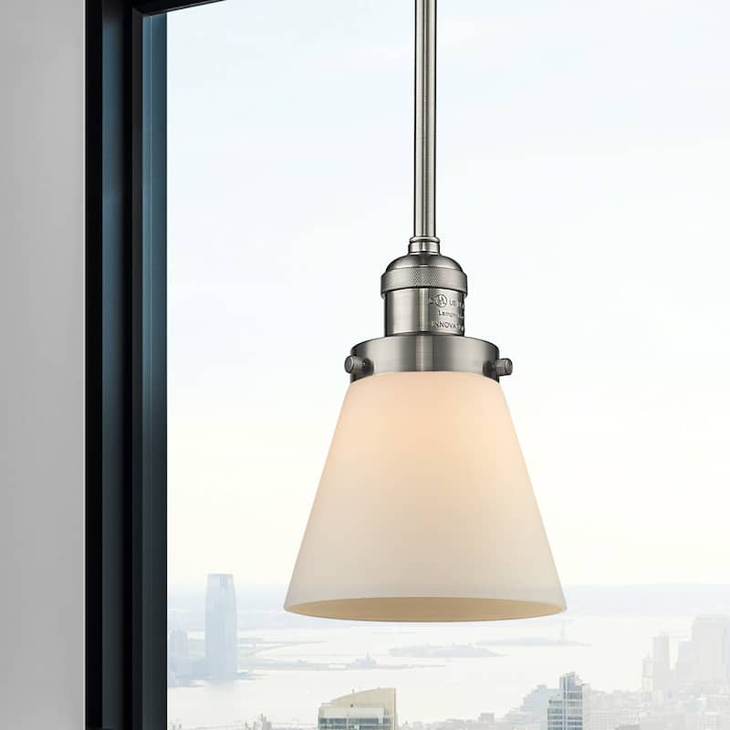 Innovations Lighting Franklin Restoration Cone - 1 Light 6" Stem Hung Mini Pendant