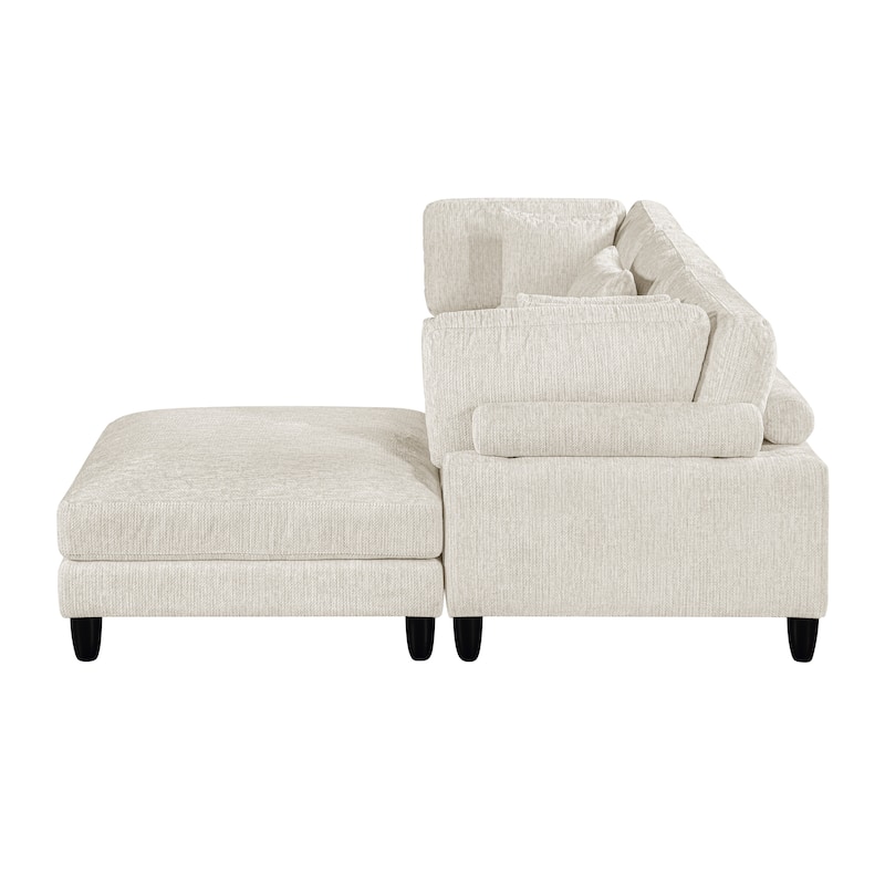 Jonas 4-Piece Modular Sectional Sofa with Ottoman