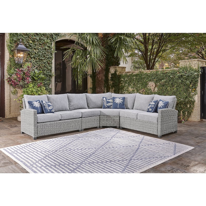 Signature Design by Ashley Naples Beach Outdoor Sectional - Grey
