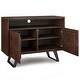 preview thumbnail 3 of 10, WYNDENHALL Mitchell SOLID ACACIA WOOD 42" Wide Modern TV Media Stand in Distressed Charcoal Brown For TVs up to 43 inches