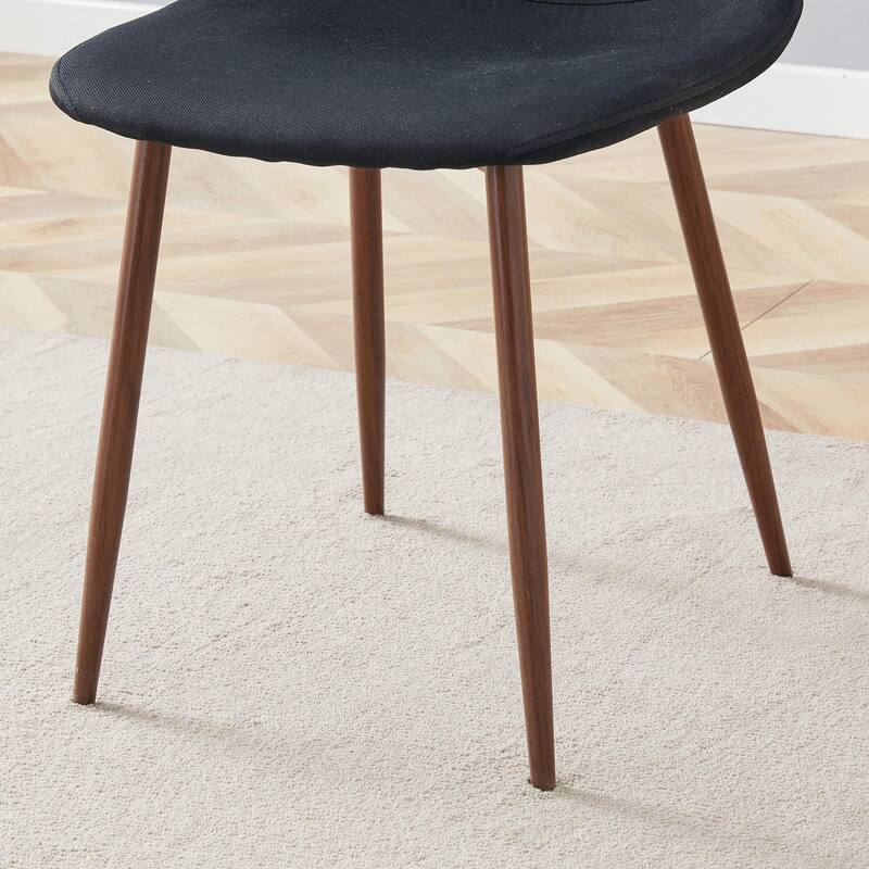 Luxury Simple Chair-Set Of 4 High Resilience Dining Chair With Metal Leg.Integral Metal Leg Architecture