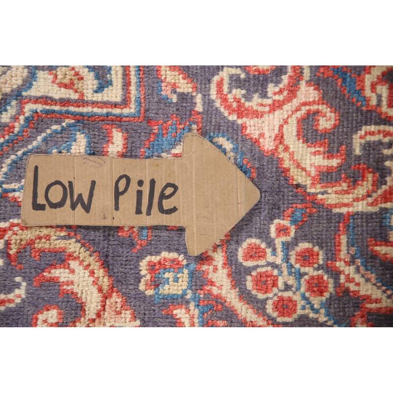 Hand Knotted Oriental 100% Wool Carpet Traditional Floral Navy Blue & Blues Mahal Runner Rug - 10' 10'' X 3' 3''