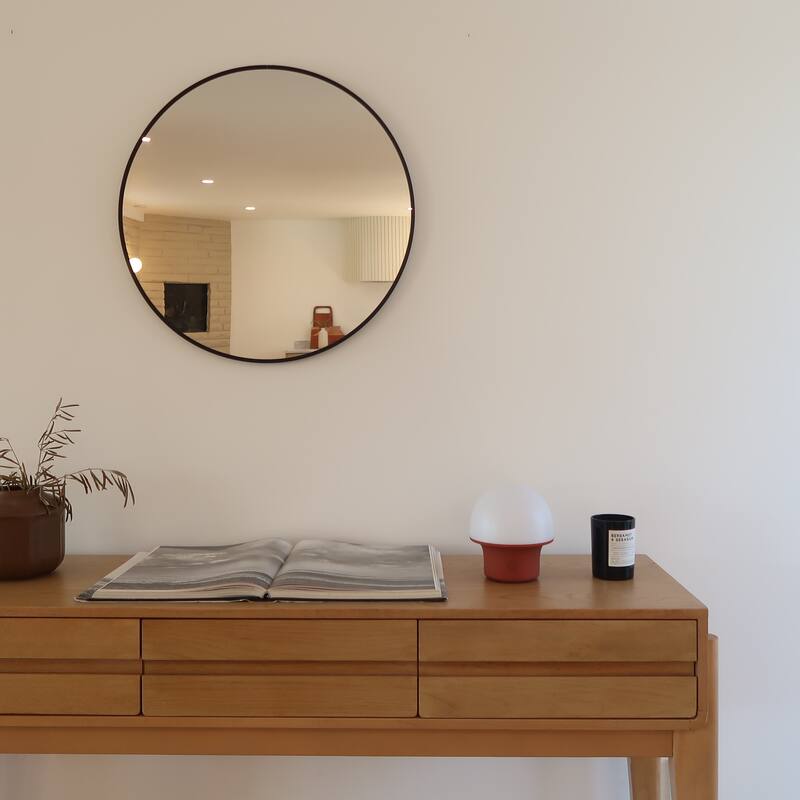 Portobello 6.6 in Sleek Matte Red Modern Portable Indoor/Outdoor Integrated LED Bedside Table Lamp with Built-In Dimmer