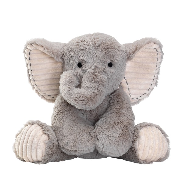 slide 2 of 4, Lambs & Ivy Jungle Safari Gray Plush Elephant Stuffed Animal Toy Plushie - Jett
