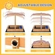 preview thumbnail 3 of 3, Kids Wooden Sandbox, Children Sand Play Station Outdoor, with Adjustable Height Cover
