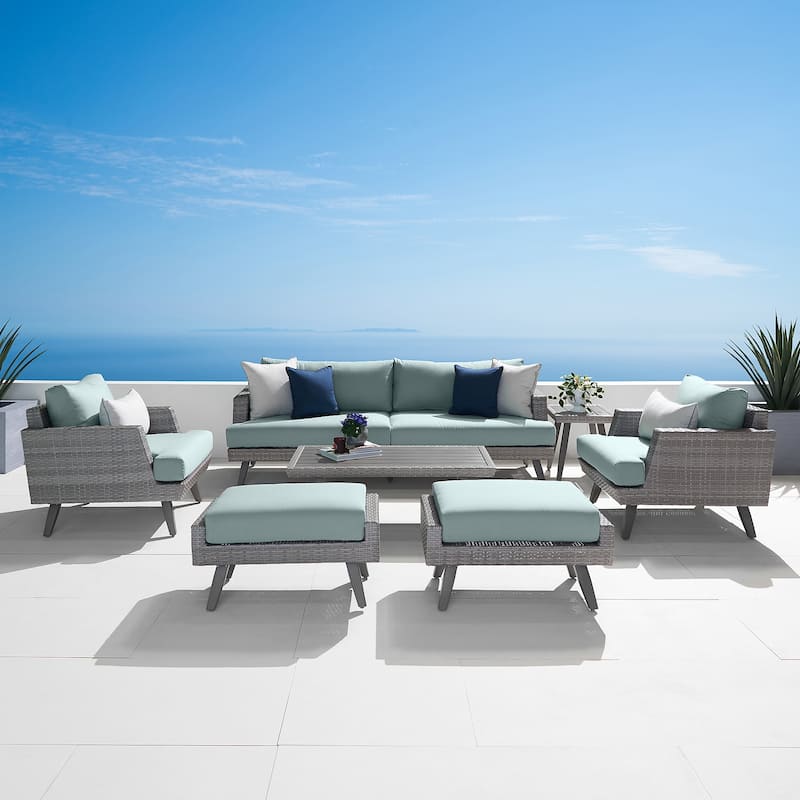 Portofino Casual 7 Piece Sunbrella Outdoor Patio Seating Set