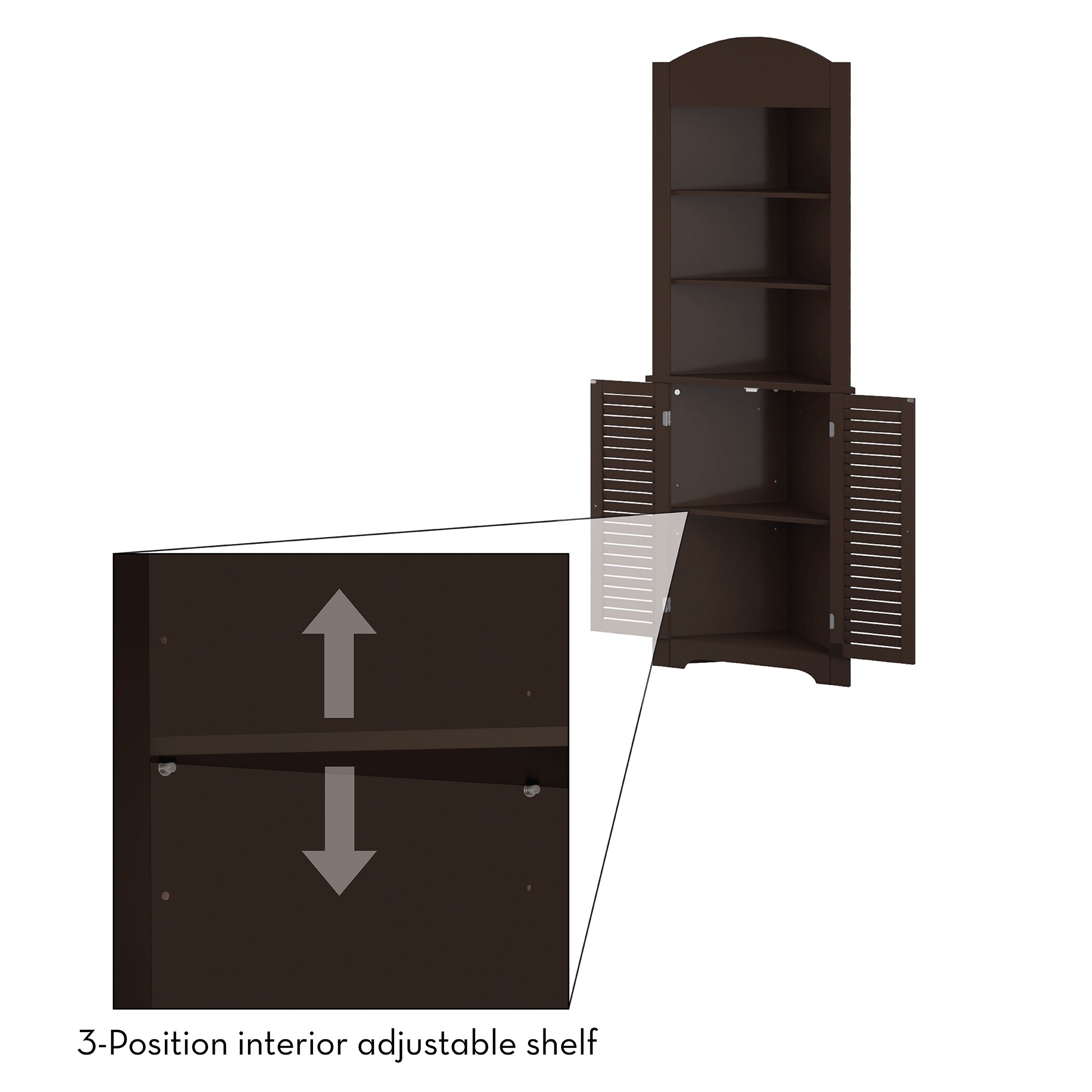 Riverridge ellsworth store tall corner cabinet