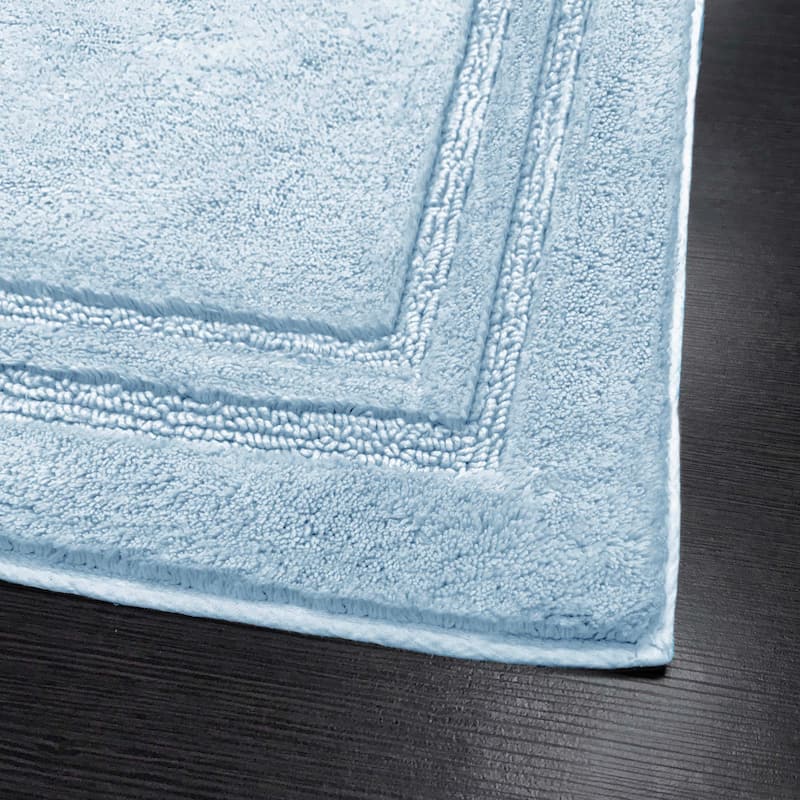 Superior Cotton Solid Non-slip Backing 2-Piece Bath Rug Set