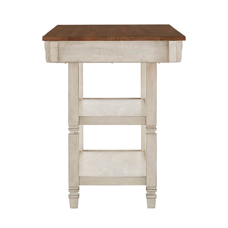 Elena 2-tone Antique Kitchen Island Buffet by iNSPIRE Q Classic