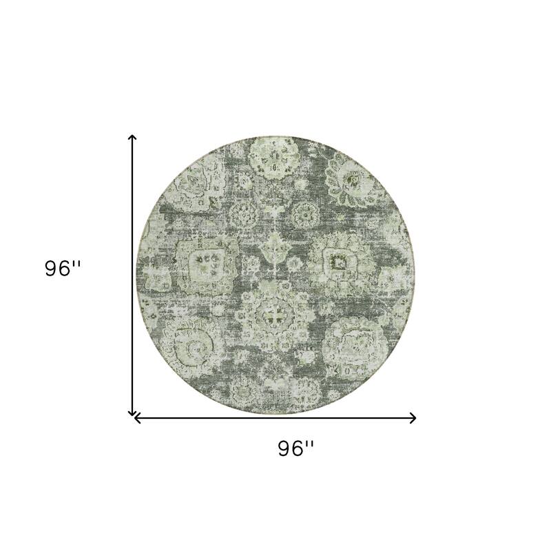 HomeRoots Floral Transitional Rectangle Outdoor Rug