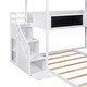 preview thumbnail 28 of 26, Twin Over Full House Bunk Bed with Storage Staircase and Blackboard