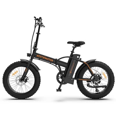 Folding Electric Bike Ebike Bicycle 500W Motor 20" Fat Tire With 36V/13Ah Li-Battery