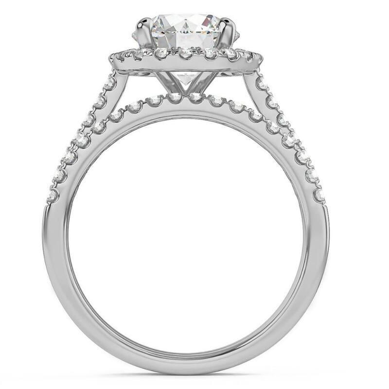 VS 3.30Ct Halo Diamond Engagement lab Grown Ring Set White, Yellow, or Rose Gold