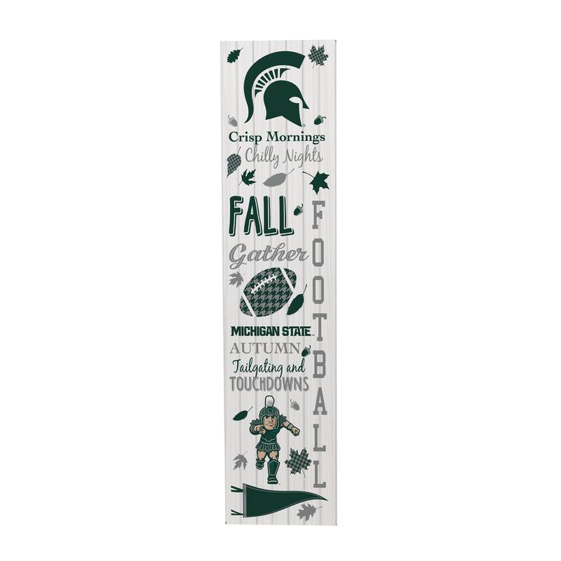 47" Double Sided Seasonal Porch Leaner, Michigan State University - 47" x 11.25"