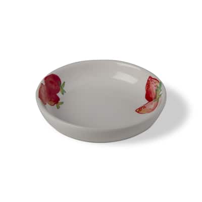 Dolce Vita Multicolor Strawberry Serving Bowl - 12oz Ceramic, Dishwasher Safe, 1.25inH x 5.5inL x 5.5inW