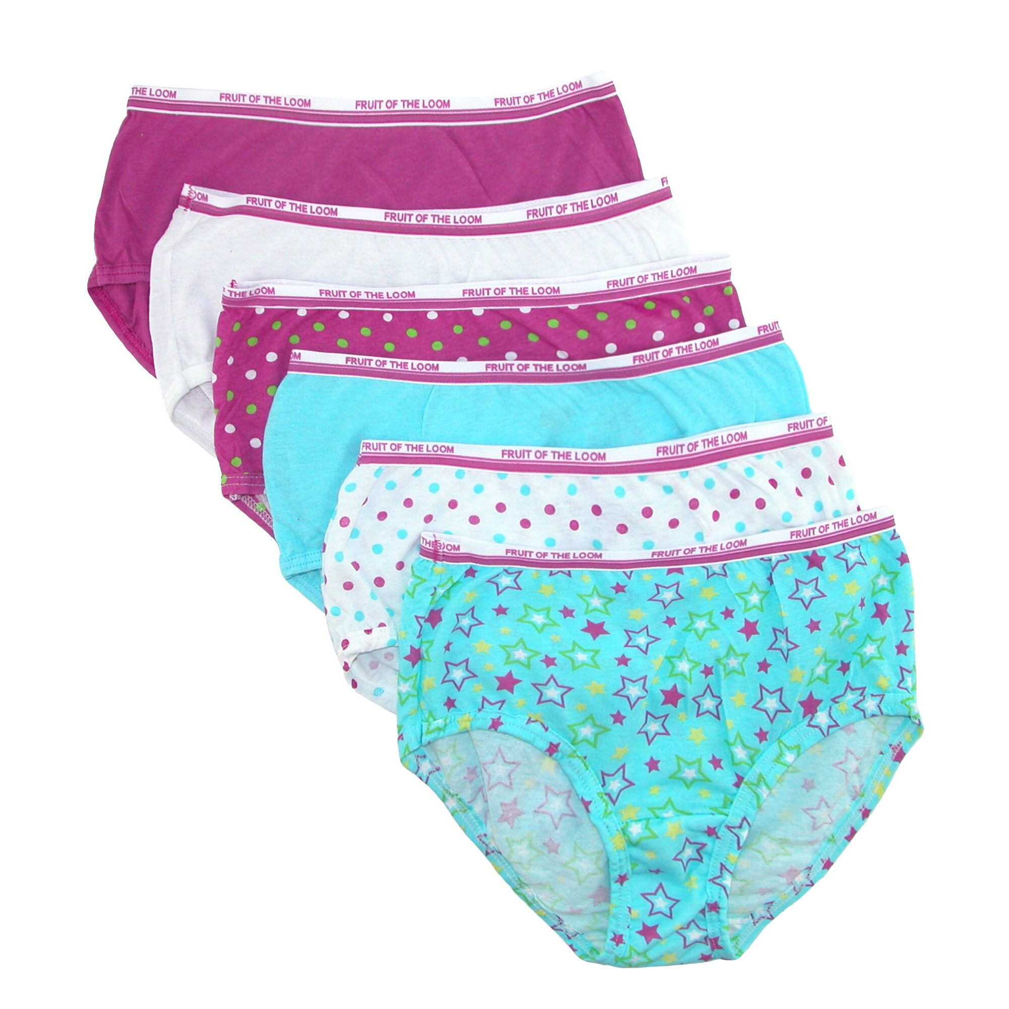 Fruit Of The Loom Girl S Cotton Briefs Underwear Pack Of 6
