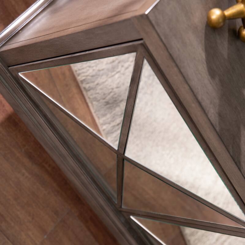 Mirrored Media Cabinet,Wooden TV Stand