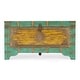 preview thumbnail 6 of 8, Nador Hand-Painted Brass Inlay Storage Trunk Coffee Table