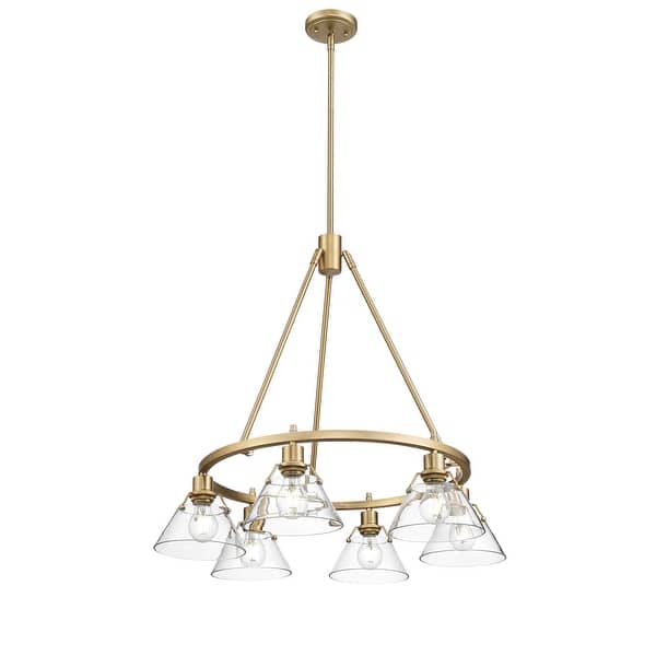 slide 1 of 1, Orwell 6-Light Chandelier in Brushed Champagne Bronze with Clear Glass - Gold