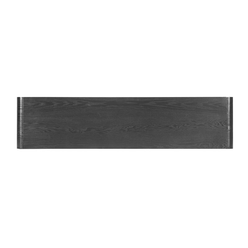 Modern 3-Drawer Console Table with Vertical Slats, Round Edge Design, Perfect for Entryway, Hallway or Behind Sofa