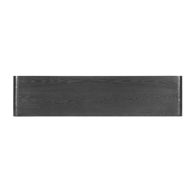 Roomfitters Modern 3-Drawer Console Table with Vertical Slats and Round Edge Design, Entryway or Hallway Storage