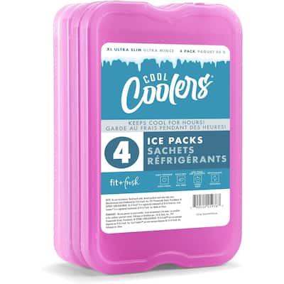 Cool Coolers 239FFPPL Purple Xl Slim Ice 4 Pack