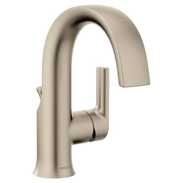 Shop Moen S6910 Doux 1 2 Gpm Single Hole Bathroom Faucet With Pop Up Drain Overstock 25655801