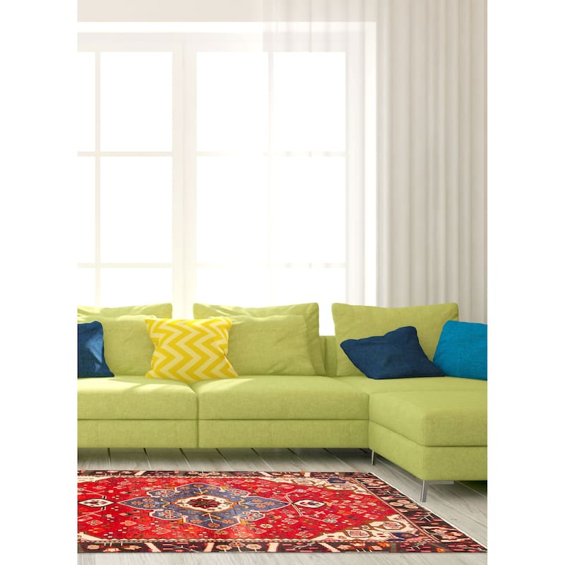 ECARPETGALLERY Hand-knotted Anadol Red Wool Rug - 4'1 x 6'3