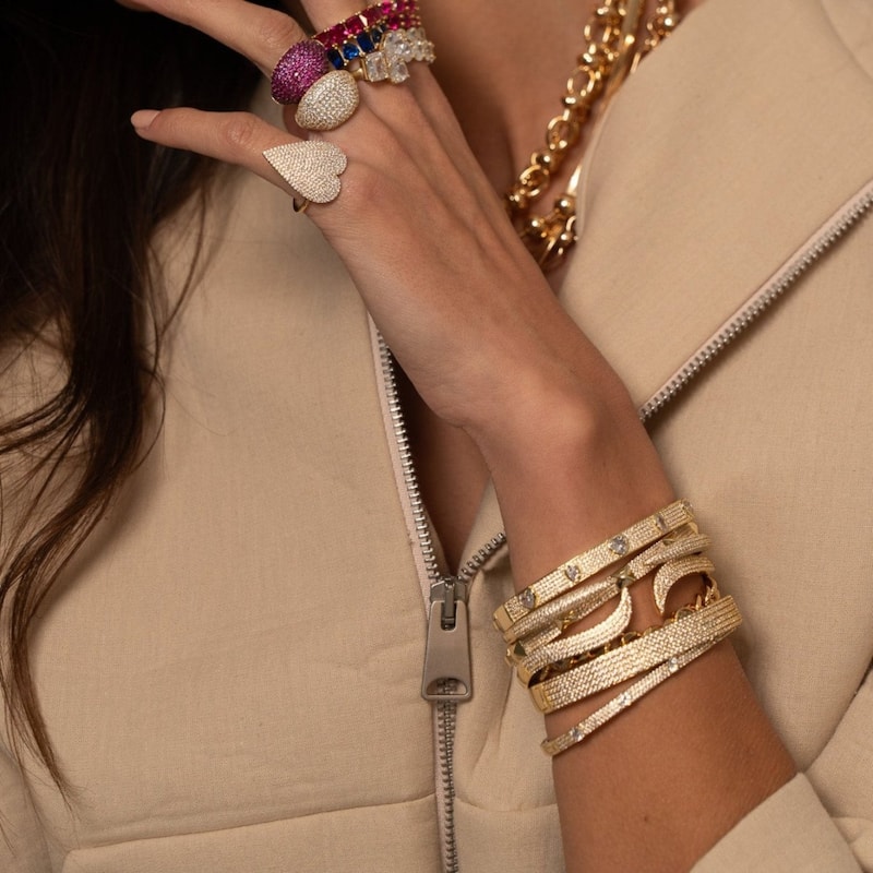 SHYMI Wide Pave Bangle