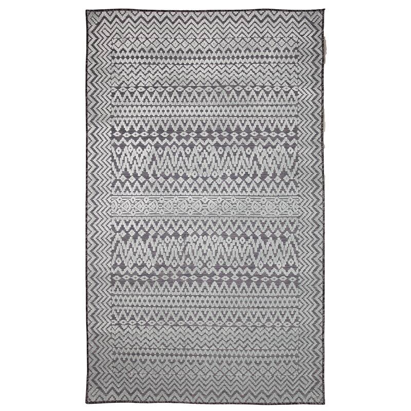 Liora Manne Canyon Tribal Stripe Indoor/Outdoor Rug - 2'6" x 3'11" - Charcoal
