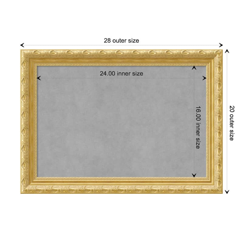 Amanti Art Versailles Gold Framed Magnetic Board - Board Size 24x16