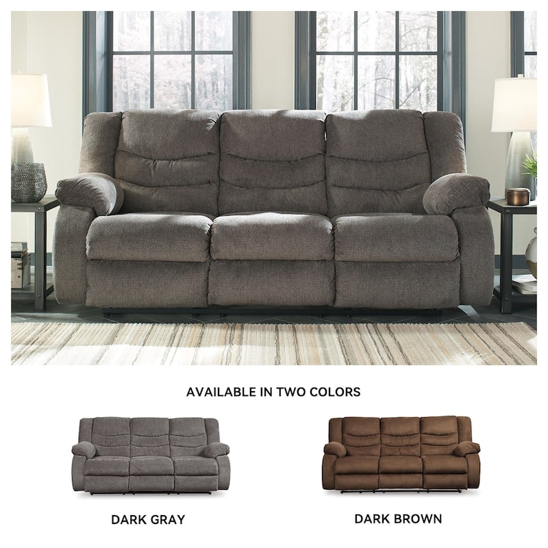 Signature Design by Ashley Tulen Gray Reclining Sofa - 63" W x 40" D x 40" H