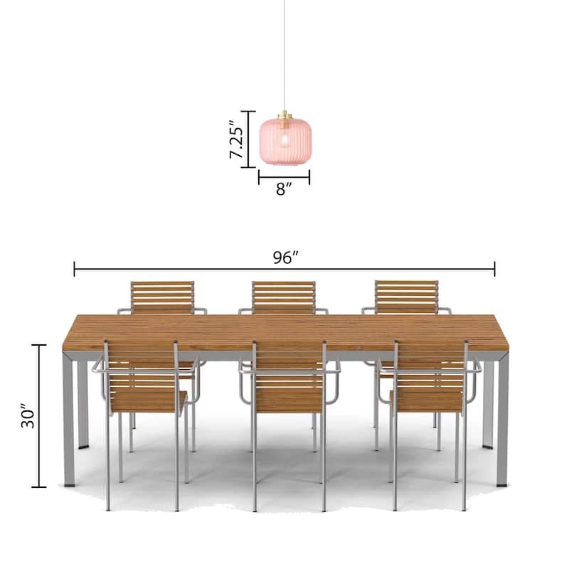 Digby River of Goods Glass and Metal Globe Shade Pendant Light