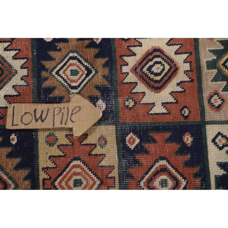 Bakhtiari Persian Vintage Area Rug Hand-knotted Wool Carpet - 3'10"x 7'5"