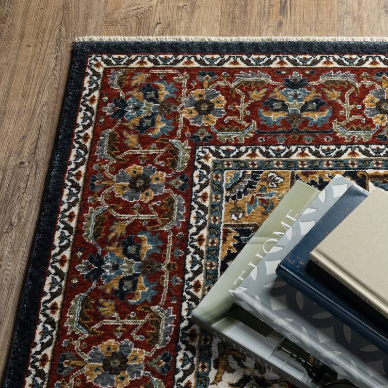 Style Haven Victoria Center Medallion Red/ Multi Area Rug