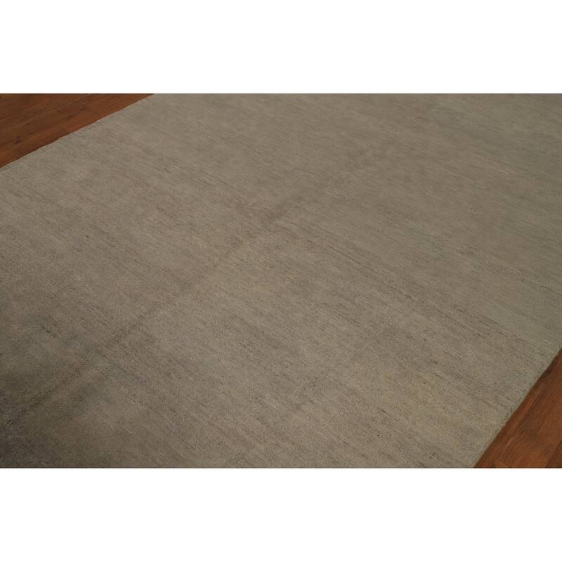 Beige & Gray Gabbeh Oriental Area Rug Handmade Wool Carpet - 5'5" x 7'11"