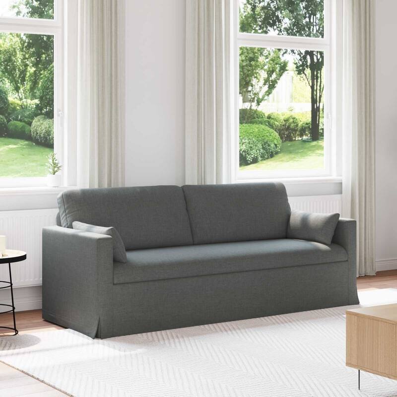 vidaXL Sofa Dark Grey in Fabric - Dark grey-70.87 in