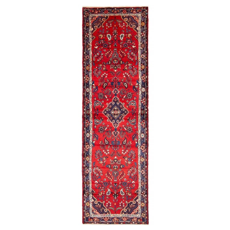 ECARPETGALLERY Hand-knotted Anadol Red Wool Rug - 2' 11" x 9' 11" - Red - 2' 11" x 9' 11" - Runner