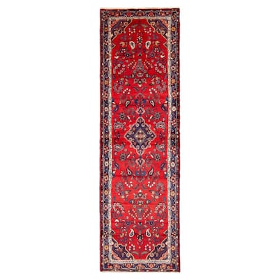 ECARPETGALLERY Hand-knotted Anadol Red Wool Rug - 2' 11" x 9' 11"