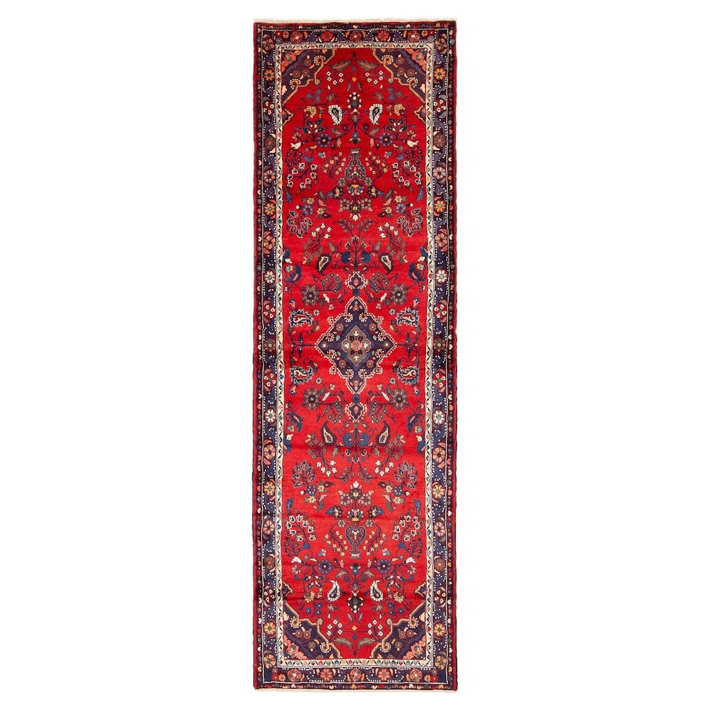 ECARPETGALLERY Hand-knotted Anadol Red Wool Rug - 2' 11" x 9' 11"