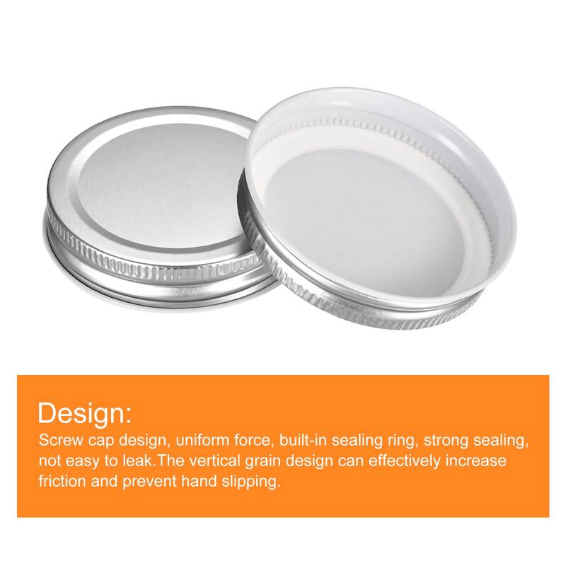 Mason Jar Lids, 12 Pcs Tinplate Canning Lids Regular Mouth Leak Proof