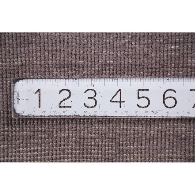 Hand Knotted Oriental 100% Wool Carpet Modern Solid Purples Gabbeh Runner Rug - 10' 2'' X 3' 0''
