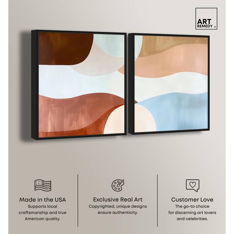 Evolving Shapes I Canvas Set of 2 by Art Remedy