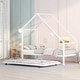 preview thumbnail 39 of 53, Metal House Bed with Twin Size Trundle, Twin Size House-Shaped Bed Steel Slat Support Easy Assembly for Kids Teens Boys & Girls