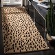 preview thumbnail 5 of 25, SAFAVIEH Soho Yamina Hand-tufted Wool Leopard Area Rug 2'6" x 10' Runner - Beige/Brown